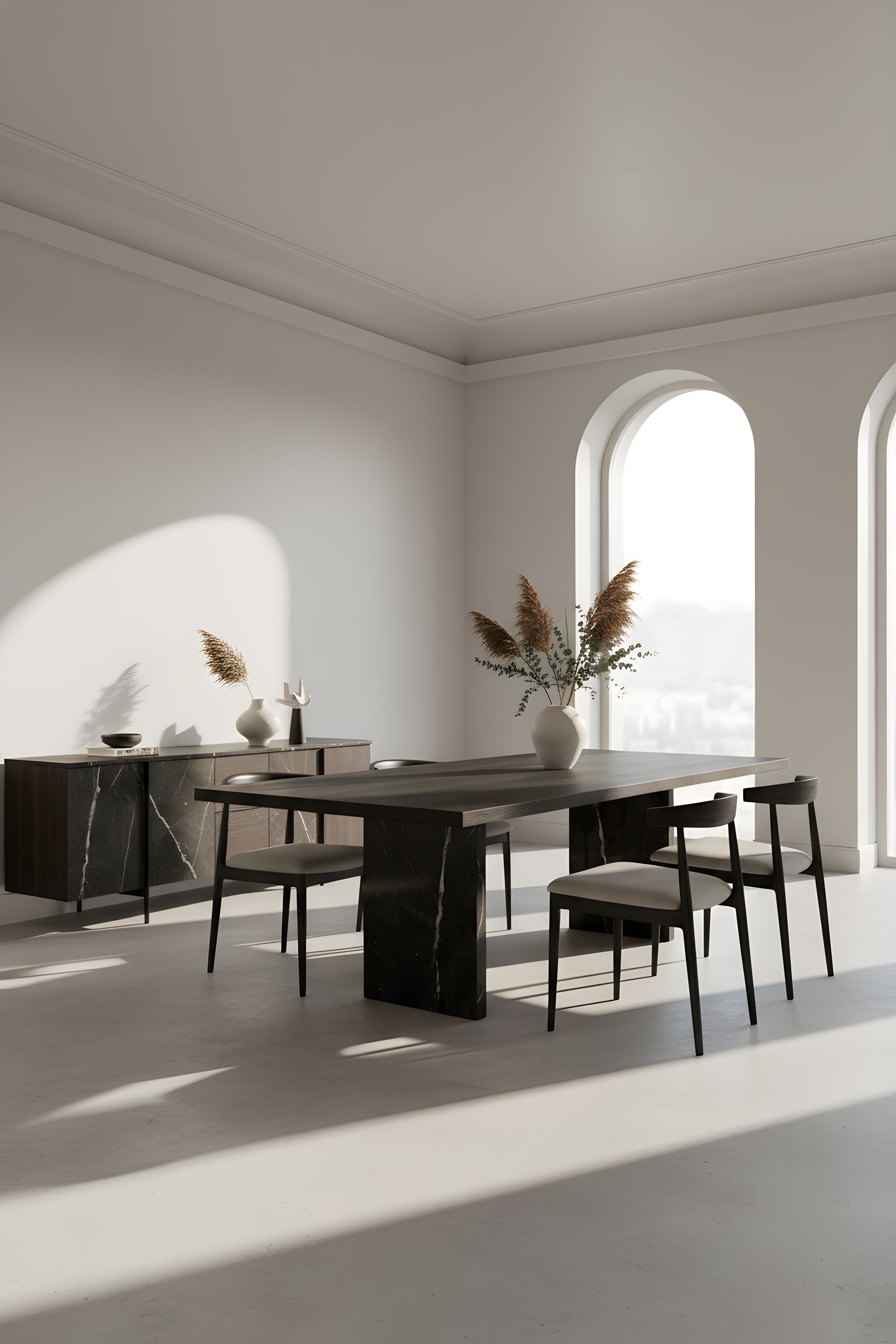 Massivholztisch Pisa mit Marmor-Wange